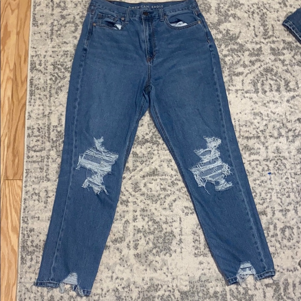 American Eagle HighWaisted Ripped Boyfriend Jeans